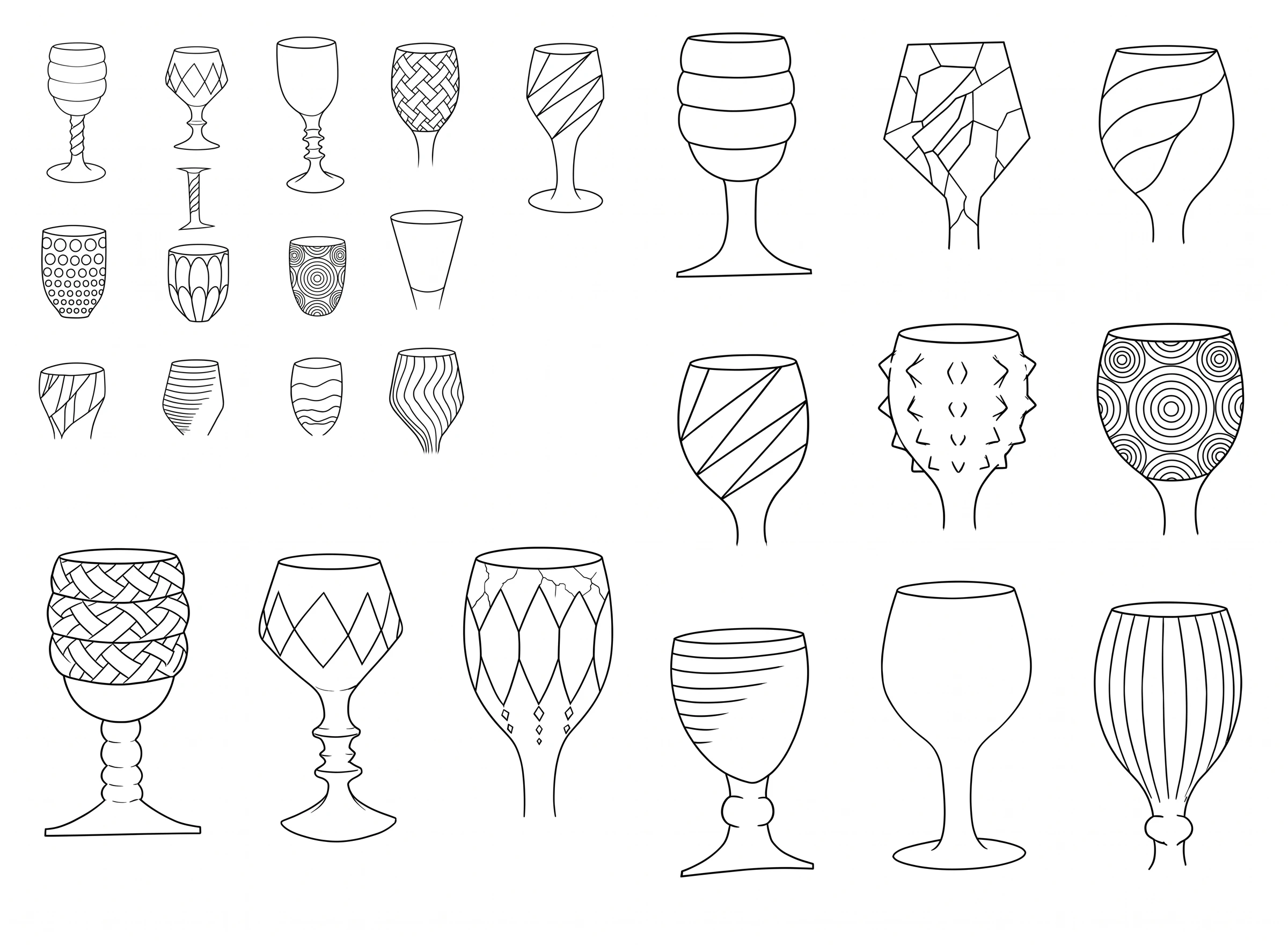 Glassware shape explorations